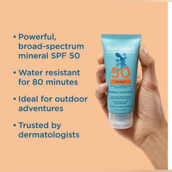 BLUE LIZARD SPORT MINERAL SUNSCREEN SPF50 LOTION & SPRAY - Picture 6 of 8